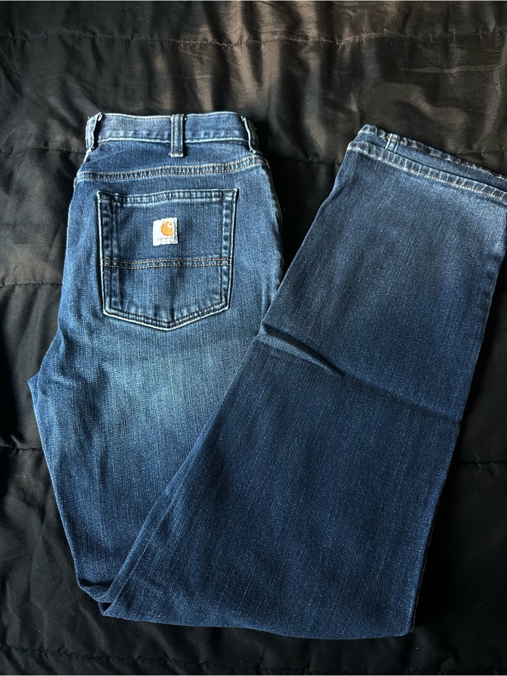 Carhartt Dark Blue Denim Work Jeans